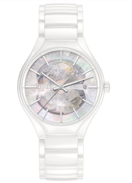 Best Rado True Open Heart white Ceramic Replica watch
